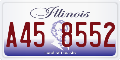 IL license plate A458552