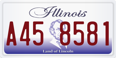 IL license plate A458581