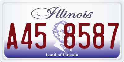 IL license plate A458587