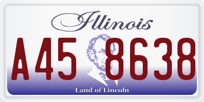 IL license plate A458638