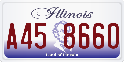 IL license plate A458660