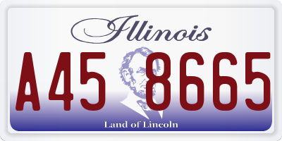 IL license plate A458665