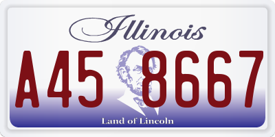 IL license plate A458667