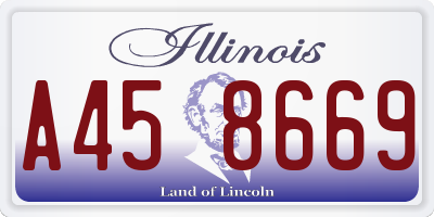IL license plate A458669