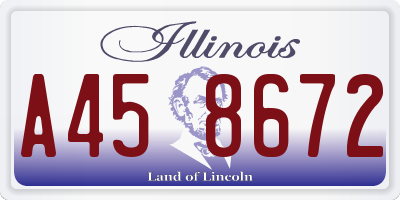 IL license plate A458672