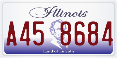 IL license plate A458684