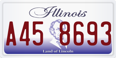IL license plate A458693