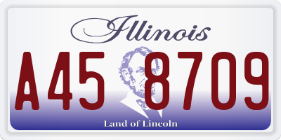 IL license plate A458709
