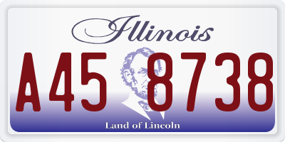 IL license plate A458738