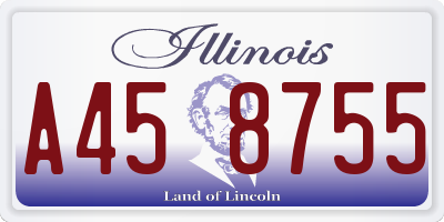IL license plate A458755