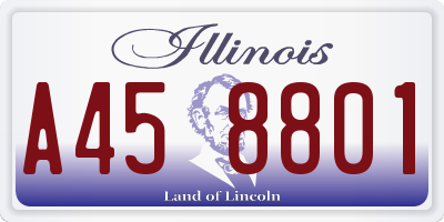 IL license plate A458801