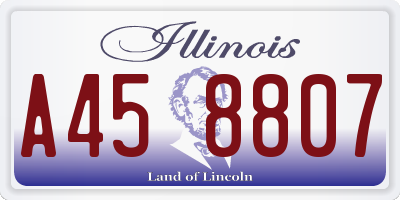 IL license plate A458807