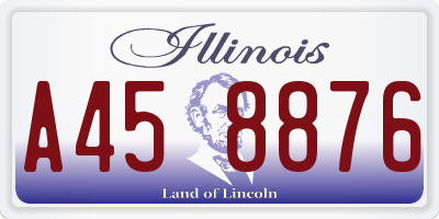 IL license plate A458876