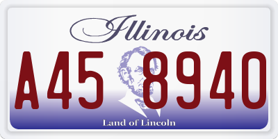 IL license plate A458940