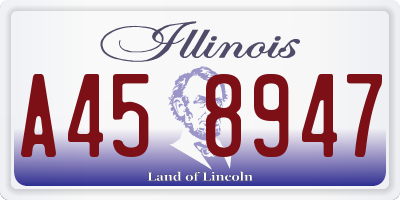 IL license plate A458947