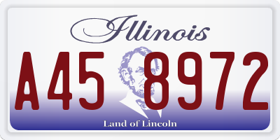 IL license plate A458972