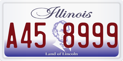 IL license plate A458999