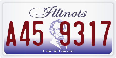 IL license plate A459317