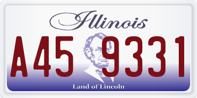 IL license plate A459331