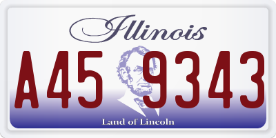 IL license plate A459343