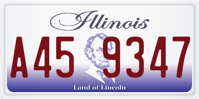 IL license plate A459347