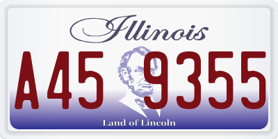 IL license plate A459355
