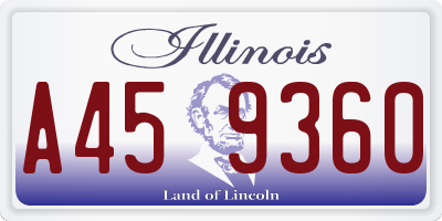 IL license plate A459360