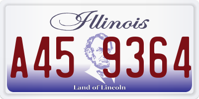 IL license plate A459364