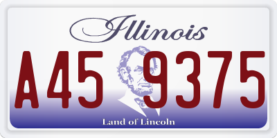 IL license plate A459375