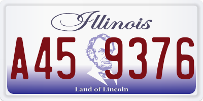 IL license plate A459376