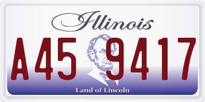 IL license plate A459417