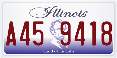 IL license plate A459418