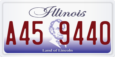 IL license plate A459440