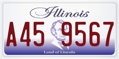 IL license plate A459567