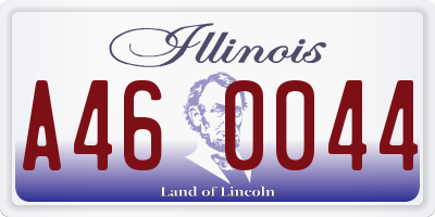 IL license plate A460044