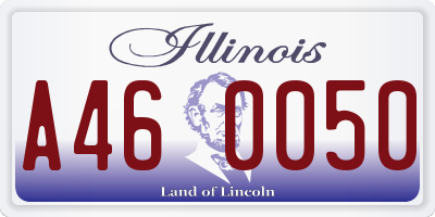 IL license plate A460050