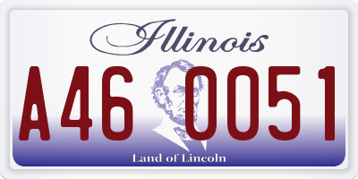 IL license plate A460051