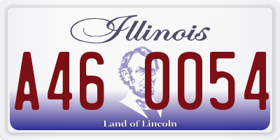 IL license plate A460054