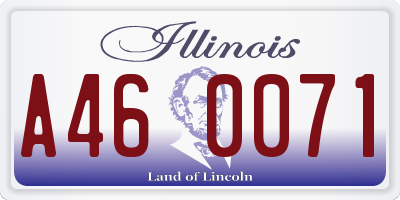 IL license plate A460071