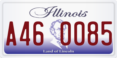 IL license plate A460085