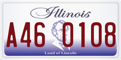 IL license plate A460108
