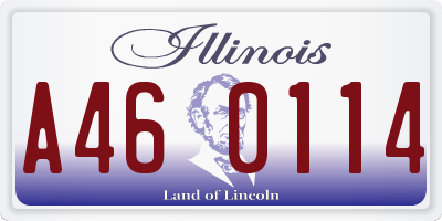 IL license plate A460114