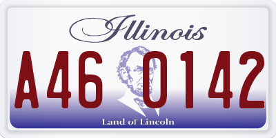IL license plate A460142