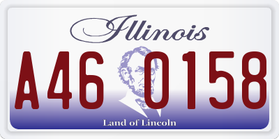 IL license plate A460158