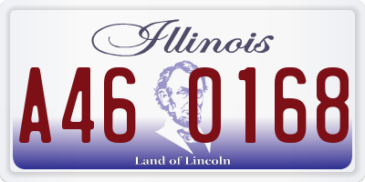 IL license plate A460168