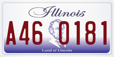 IL license plate A460181