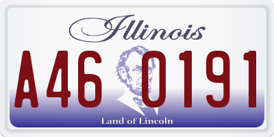 IL license plate A460191