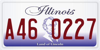 IL license plate A460227