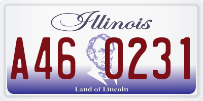 IL license plate A460231
