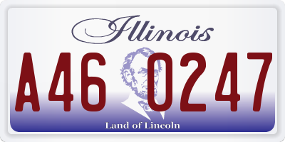 IL license plate A460247